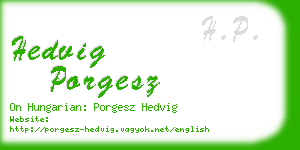 hedvig porgesz business card